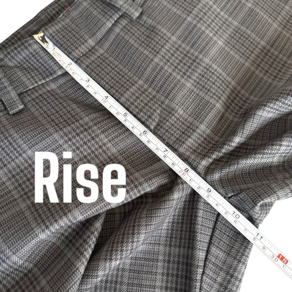 NWT Urban Outfitters Houndstooth plaid flare leg trousers pants women’s 2 - Picture 13 of 14